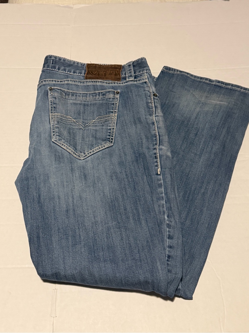 Rock & Roll Denim Double Barrel Men’s Relaxed Fit Blue Jeans Western Cowboy